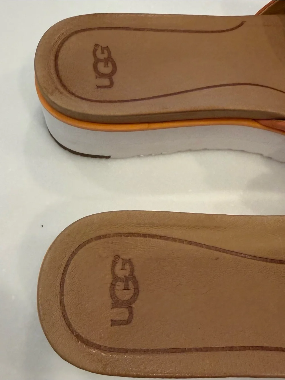 UGG Joan Women’s Platform Slides Suede Bow Coral Sz  US 9.5 /UK 8 /EU 40.5 NEW